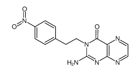 2-amino-3-[2-(4-nitrophenyl)ethyl]pteridin-4(3H)-one结构式