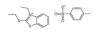 3-ethyl-2-ethylsulfanyl-1,3-benzothiazol-3-ium,4-methylbenzenesulfonate结构式