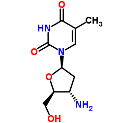 3’-氨基-2’,3’-双脱氧胸苷结构式