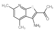 1-(3-氨基-4,6-二甲基噻吩并[2,3-b]吡啶-2-基)乙酮结构式