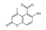 6-hydroxy-4-methyl-5-nitrochromen-2-one结构式