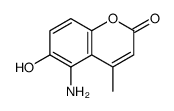 5-amino-6-hydroxy-4-methylchromen-2-one结构式