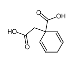 1-(carboxymethyl)cyclohexa-2,5-diene-1-carboxylic acid结构式