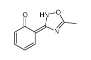6-(5-methyl-1,2,4-oxadiazol-3-ylidene)cyclohexa-2,4-dien-1-one结构式