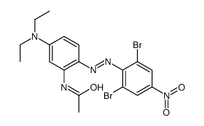 N-[2-[2,6-二溴-4-硝基苯基]偶氮]-5-(二乙氨基)苯基]乙酰胺结构式