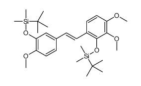 tert-butyl-[5-[2-[2-[tert-butyl(dimethyl)silyl]oxy-3,4-dimethoxyphenyl]ethenyl]-2-methoxyphenoxy]-dimethylsilane结构式
