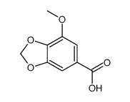 7-甲氧基-1,3-苯并二氧化物-5-羧酸结构式