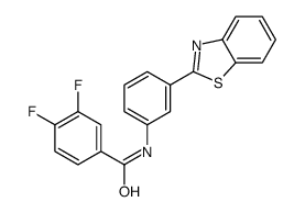 N-[3-(1,3-benzothiazol-2-yl)phenyl]-3,4-difluorobenzamide结构式