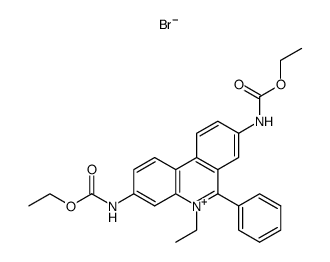 3,8-bis((ethoxycarbonyl)amino)-5-ethyl-6-phenylphenanthridin-5-ium bromide结构式