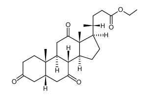 ethyl 3,7,12-trioxo-5betacholan-24-oate结构式