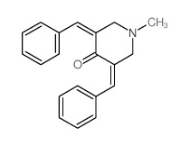 4-Piperidinone,1-methyl-3,5-bis(phenylmethylene)-结构式