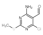 4-氨基-6-氯-2-甲硫基嘧啶-5-甲醛结构式