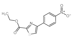 4-(4-硝基苯基)-2-噻唑羧酸乙酯结构式