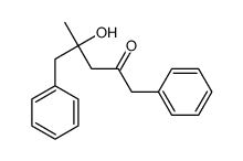 4-hydroxy-4-methyl-1,5-diphenylpentan-2-one结构式