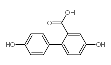 [1,1-联苯]-2-羧酸, 4,4-二羟基结构式