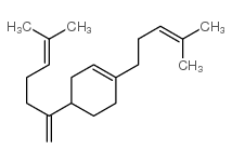 4-(5-甲基-1-亚甲基-4-己烯基)-1-(4-甲基-3-戊烯基)环己烯结构式