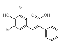 3-(3,5-dibromo-4-hydroxy-phenyl)-2-phenyl-prop-2-enoic acid结构式
