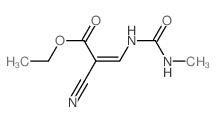 ethyl (Z)-2-cyano-3-(methylcarbamoylamino)prop-2-enoate结构式