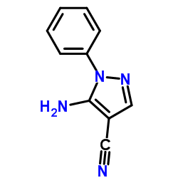 5-氨基-1-苯基吡唑-4-腈结构式