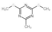 2-methyl-4,6-bis(methylsulfanyl)-1,3,5-triazine结构式