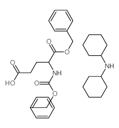 N-cyclohexylcyclohexanamine; 5-oxo-5-phenylmethoxy-4-phenylmethoxycarbonylamino-pentanoic acid结构式