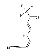 (Z)-3-[(4,4,4-trifluoro-3-oxo-1-butenyl)amino]-2-propenenitrile结构式