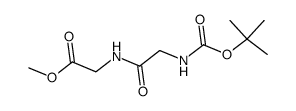 N-tert-butoxycarbonylglycylglycine methyl ester结构式
