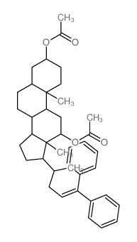 Chol-23-ene-3,12-diol,24,24-diphenyl-, 3,12-diacetate, (3a,5b,12a)-结构式