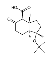 (+/-)-1β-tert.-Butoxy-3aα,4β,5,6,7,7a-hexahydro-7aβ-methyl-5-oxo-4-indancarbonsaeure结构式