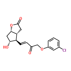 (3AR,4R,5R,6AS)-4-[(1E)-4-(3-氯苯氧基)-3-氧代-1-丁烯-1-基]六氢-5-羟基-2H-环戊并[B]呋喃-2-酮结构式