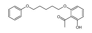 1-[2-hydroxy-6-(5-phenoxypentoxy)phenyl]ethanone结构式