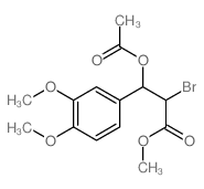 methyl 3-acetyloxy-2-bromo-3-(3,4-dimethoxyphenyl)propanoate结构式