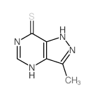 9-methyl-2,4,7,8-tetrazabicyclo[4.3.0]nona-3,6,9-triene-5-thione结构式