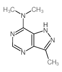 N,N,7-trimethyl-3,5,8,9-tetrazabicyclo[4.3.0]nona-2,4,6,9-tetraen-2-amine结构式