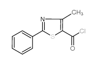 4-甲基-2-苯基-1,3-噻唑-5-碳酰氯结构式