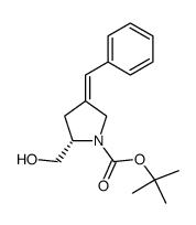 (S)-2-tert-butyldimethylsilyloxymethyl-N-tert-butyloxycarbonyl-4-(phenylthio)methylenepyrrolidine结构式