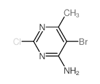 5-溴-2-氯-6-甲基嘧啶-4-胺结构式