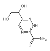 [[(1E)-1-(carbamothioylhydrazinylidene)-3,4-dihydroxy-butan-2-ylidene]amino]thiourea结构式
