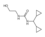 N-(dicyclopropylmethyl) N'-(β-hydroxy ethyl) urea结构式