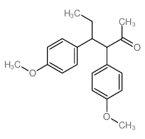 2-Hexanone,3,4-bis(4-methoxyphenyl)-结构式