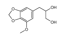 3-(7-methoxy-1,3-benzodioxol-5-yl)propane-1,2-diol结构式