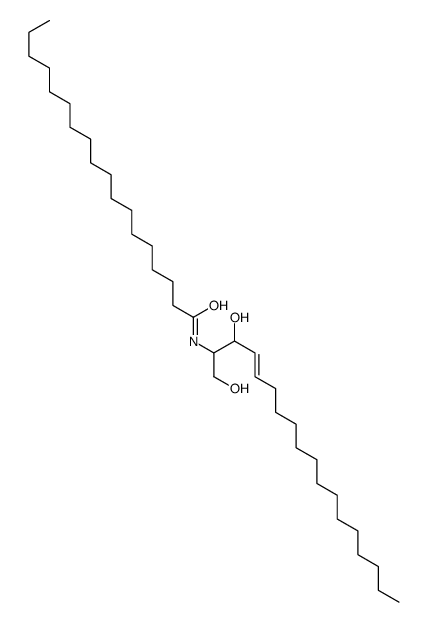 N-(1,3-dihydroxyoctadec-4-en-2-yl)octadecanamide结构式