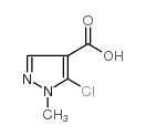 5-氯- 1 -甲基- 1H-吡唑-4-羧酸结构式