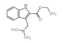 ethyl 3-(dimethylaminomethyl)-1H-indole-2-carboxylate结构式