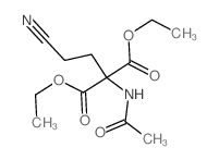 diethyl 2-acetamido-2-(2-cyanoethyl)propanedioate结构式