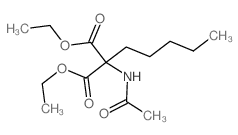 Propanedioic acid,2-(acetylamino)-2-pentyl-, 1,3-diethyl ester结构式