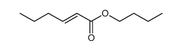 (E)-2-Hexenoic acid butyl ester结构式