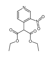 4-bis(ethoxycarbonyl)methyl-3-nitropyridine结构式