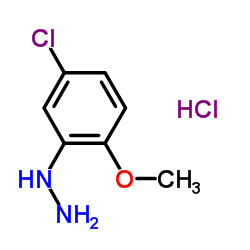(5-氯-2-甲氧基苯基)-肼盐酸盐结构式