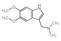 1-(5,6-dimethoxy-1H-indol-3-yl)-N,N-dimethyl-methanamine结构式